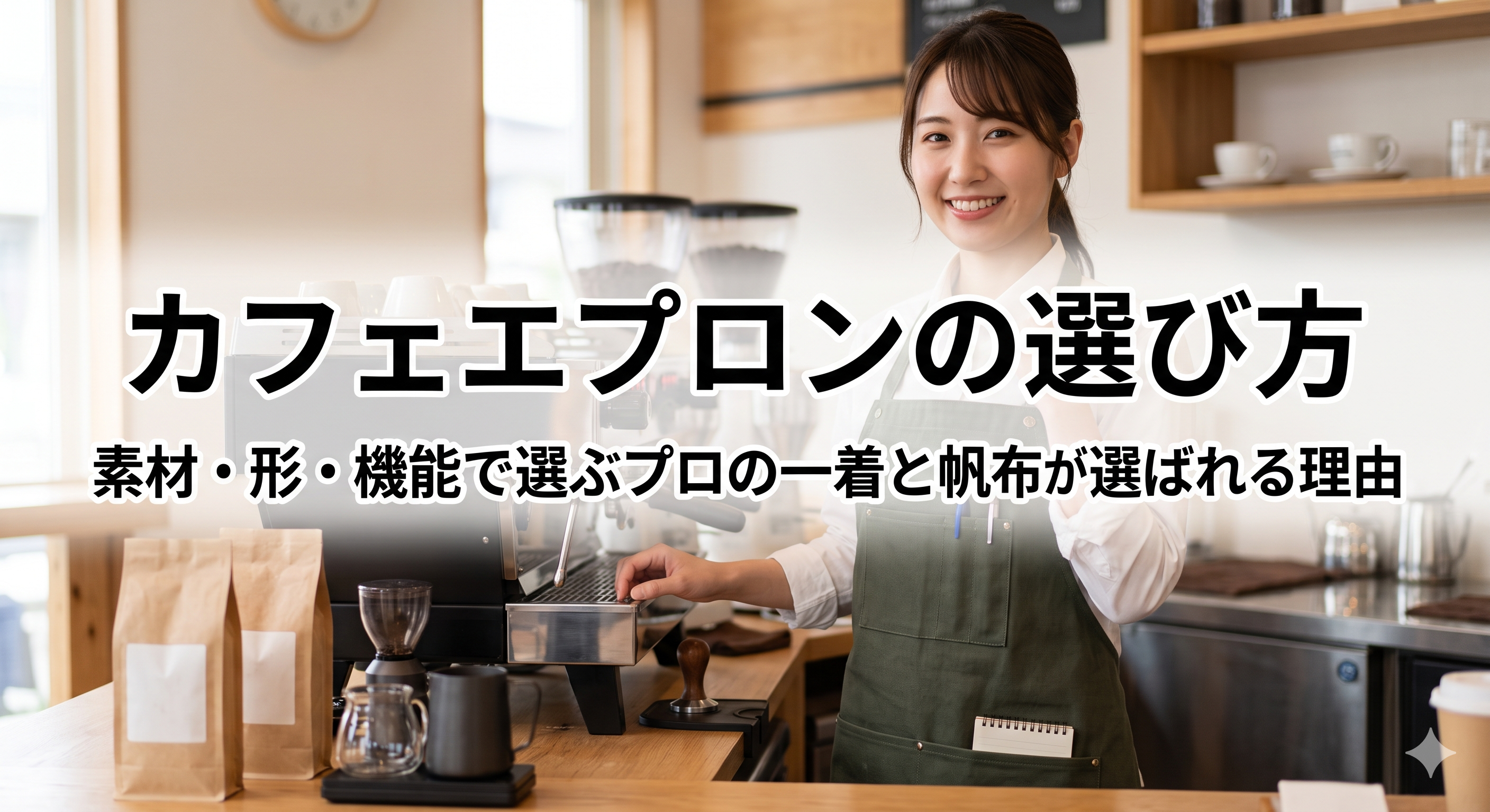 カフェエプロンの選び方|素材・形・機能で選ぶプロの一着と帆布が選ばれる理由