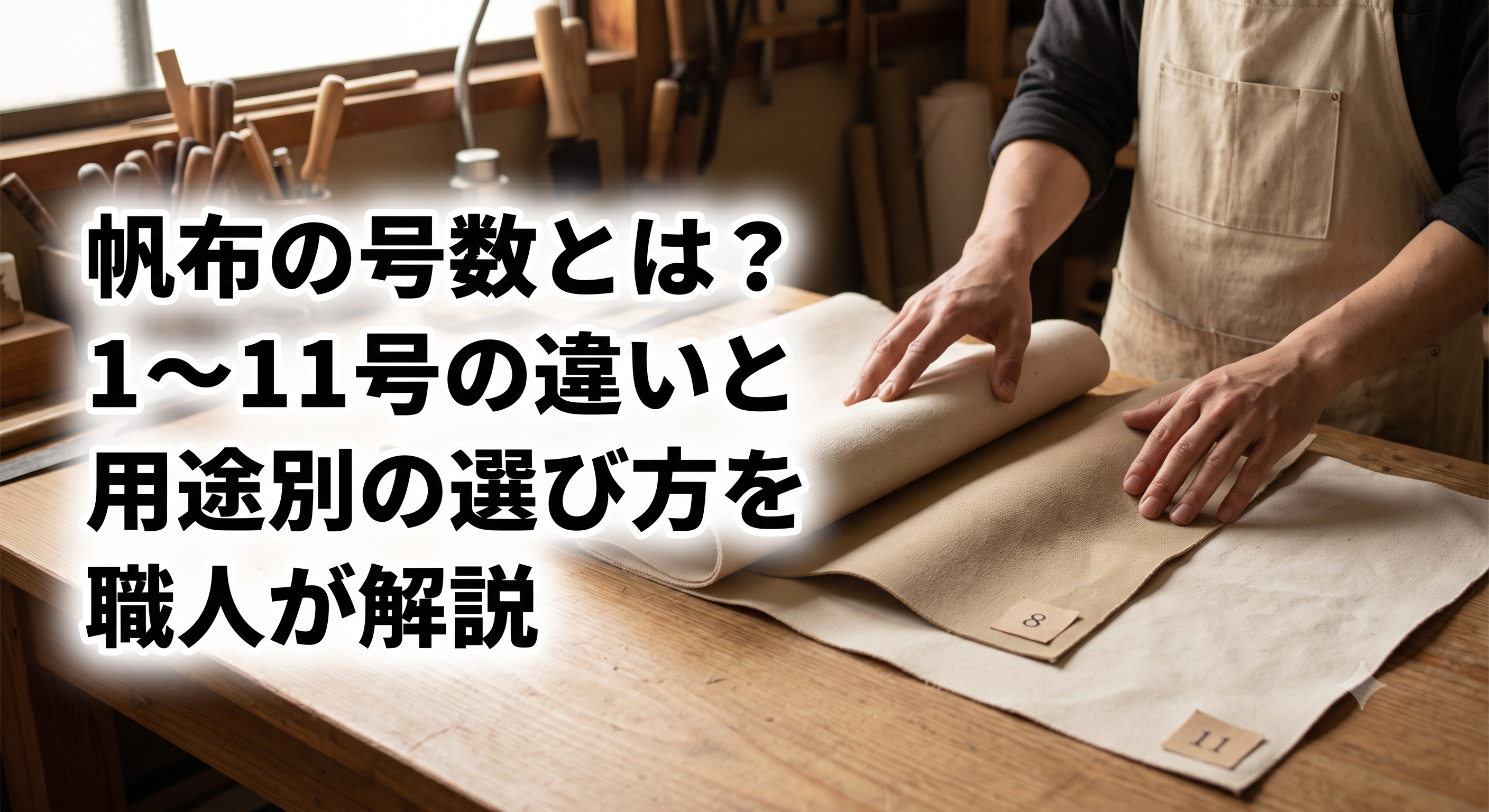 帆布の号数とは？1〜11号の違いと用途別の選び方を職人が解説